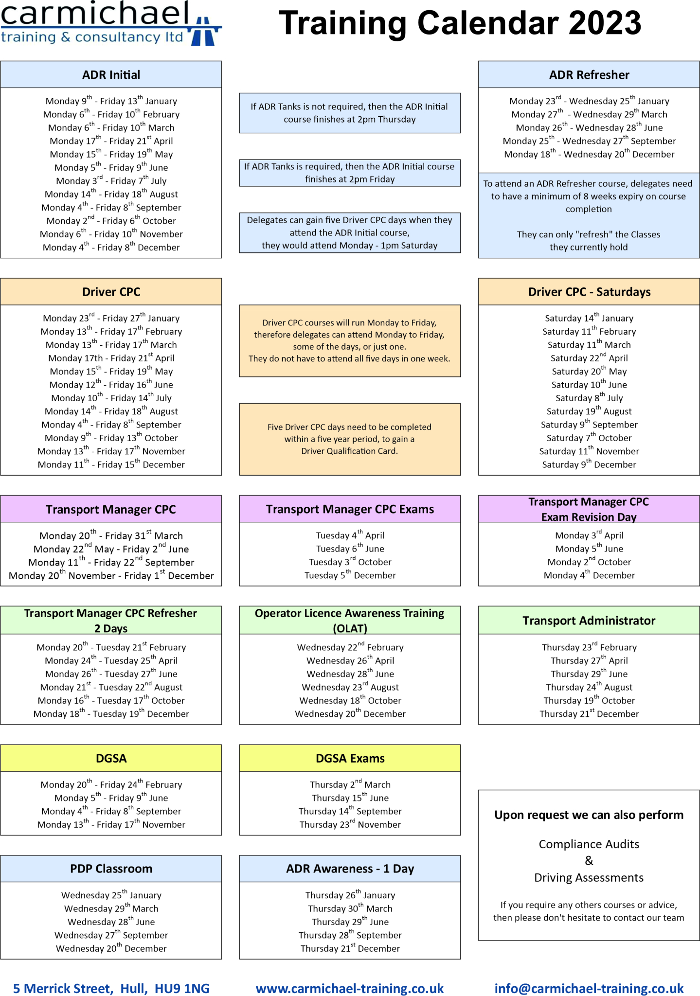 Our Courses | Carmichael Training